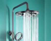 Soffione Per Doccia Da Bagno 3 Anelli in abs Doccetta Multigetto bianco 87514