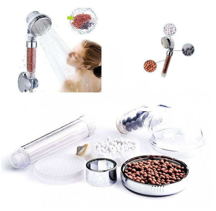Soffione doccia anticalcare doccetta filtro depuratore ionizzante sali minerali