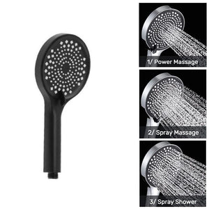 Soffione doccia doccetta 3 getti ricambio universale 1/2" - NERO Art. 87132