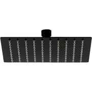 Soffione doccia inox quadro nero 250 x 250 mm bagno