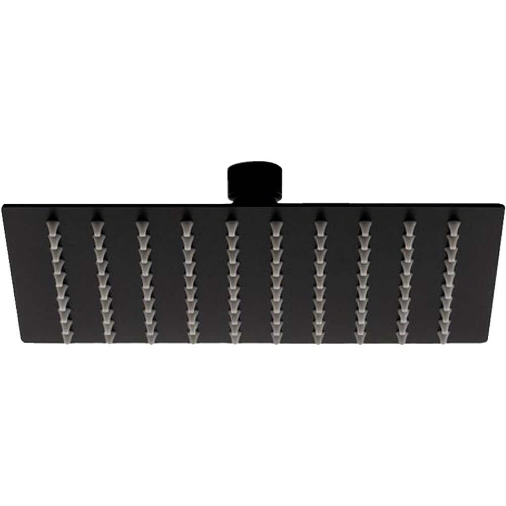 Soffione doccia inox quadro nero 300 x 300 mm bagno