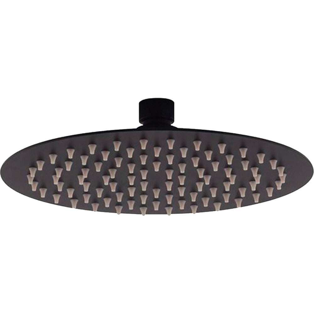 Soffione doccia inox tondo nero ø 200 mm bagno