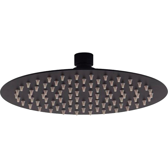 Soffione doccia inox tondo nero ø 250 mm bagno