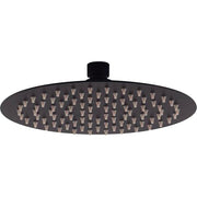 Soffione doccia inox tondo nero ø 300 mm bagno