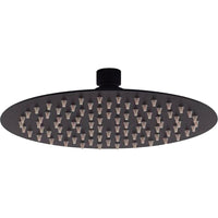 Soffione doccia inox tondo nero ø 300 mm bagno