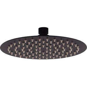 Soffione doccia inox tondo nero ø 300 mm bagno