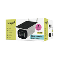OMAJIN by Netatmo, Telecamera Wi-Fi Esterno Senza Fili a Batteria, con Pannello Solare, visione notturna HD, sirena da 105 dB, rilevamento persone/movimenti/suoni, 2 Vie Audio, IP55, WIFI 2.4, OSC-01
