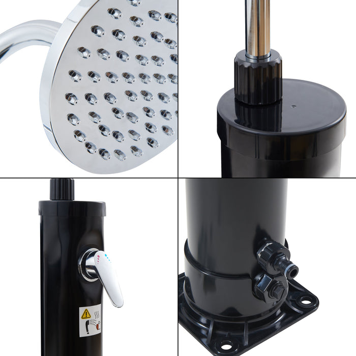 Doccia solare da giardino nera da 215 cm e 9 litri 03_0009352