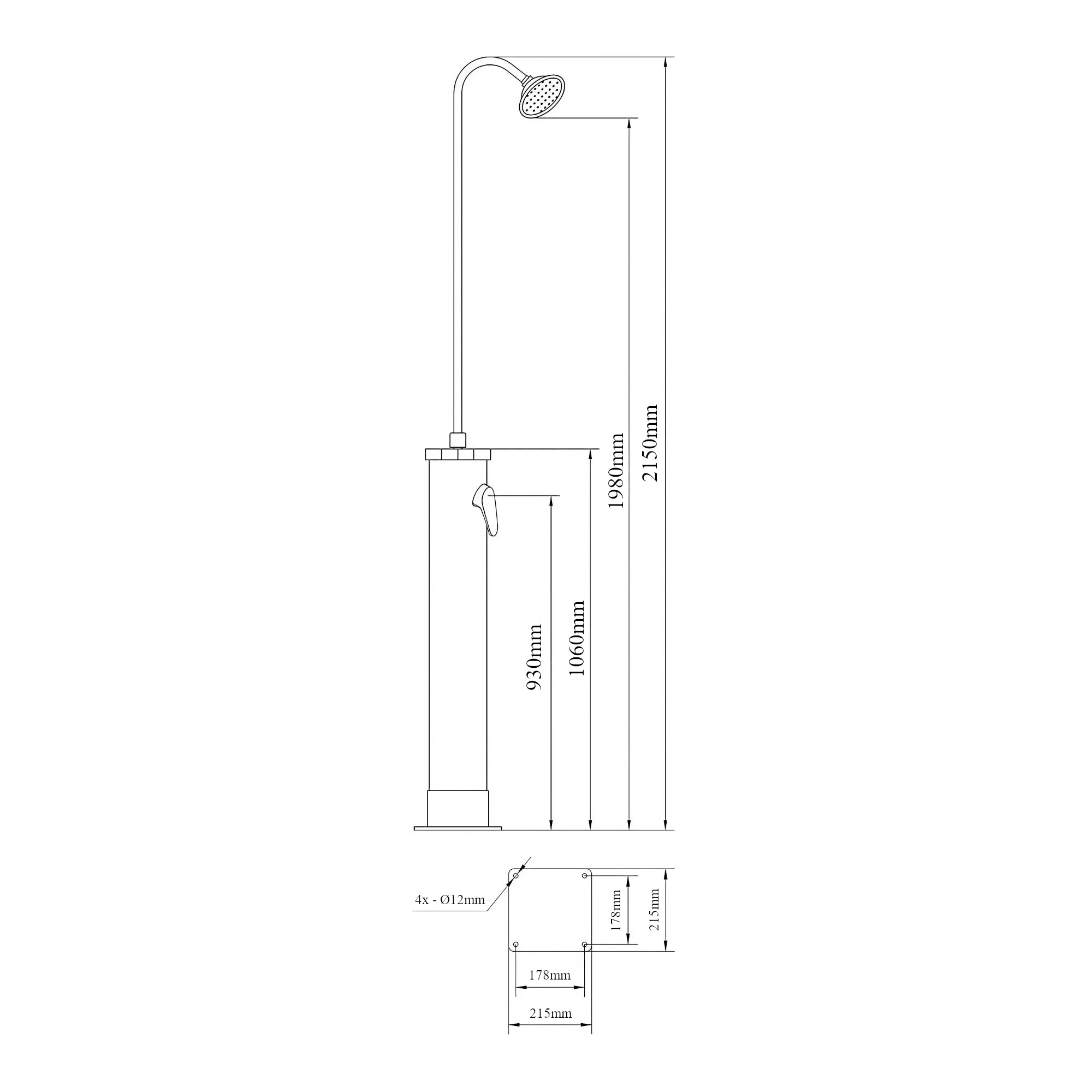 Doccia solare da giardino nera da 215 cm e 18 litri 03_0009351
