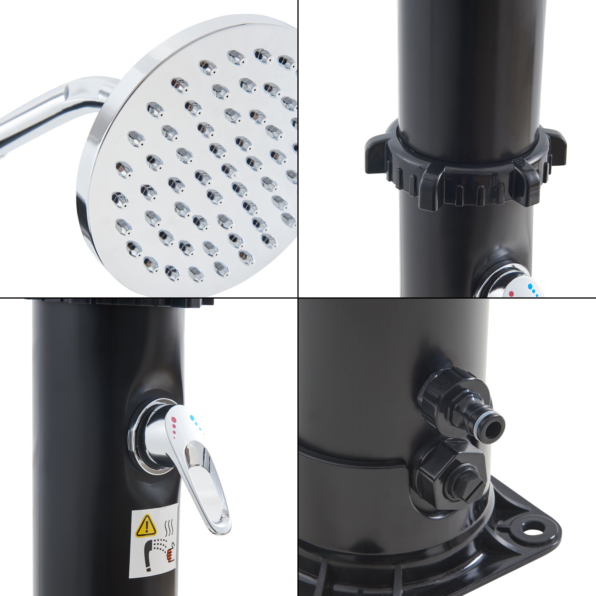 Doccia solare da giardino nera da 215 cm e 18 litri 03_0009353