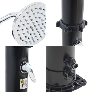 Doccia solare da giardino nera da 215 cm e 18 litri 03_0009353