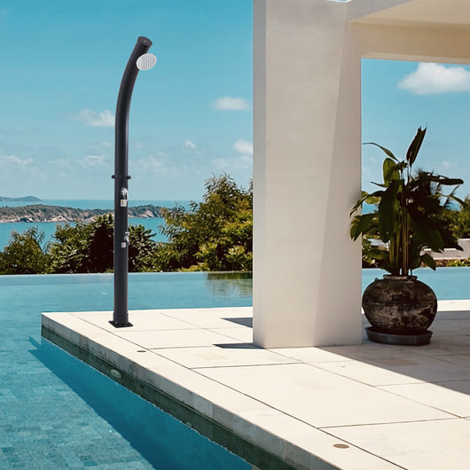 Doccia Solare da Esterno Kebomi 18L con Soffione Girevole e Rubinetto Lavapiedi casa.pro