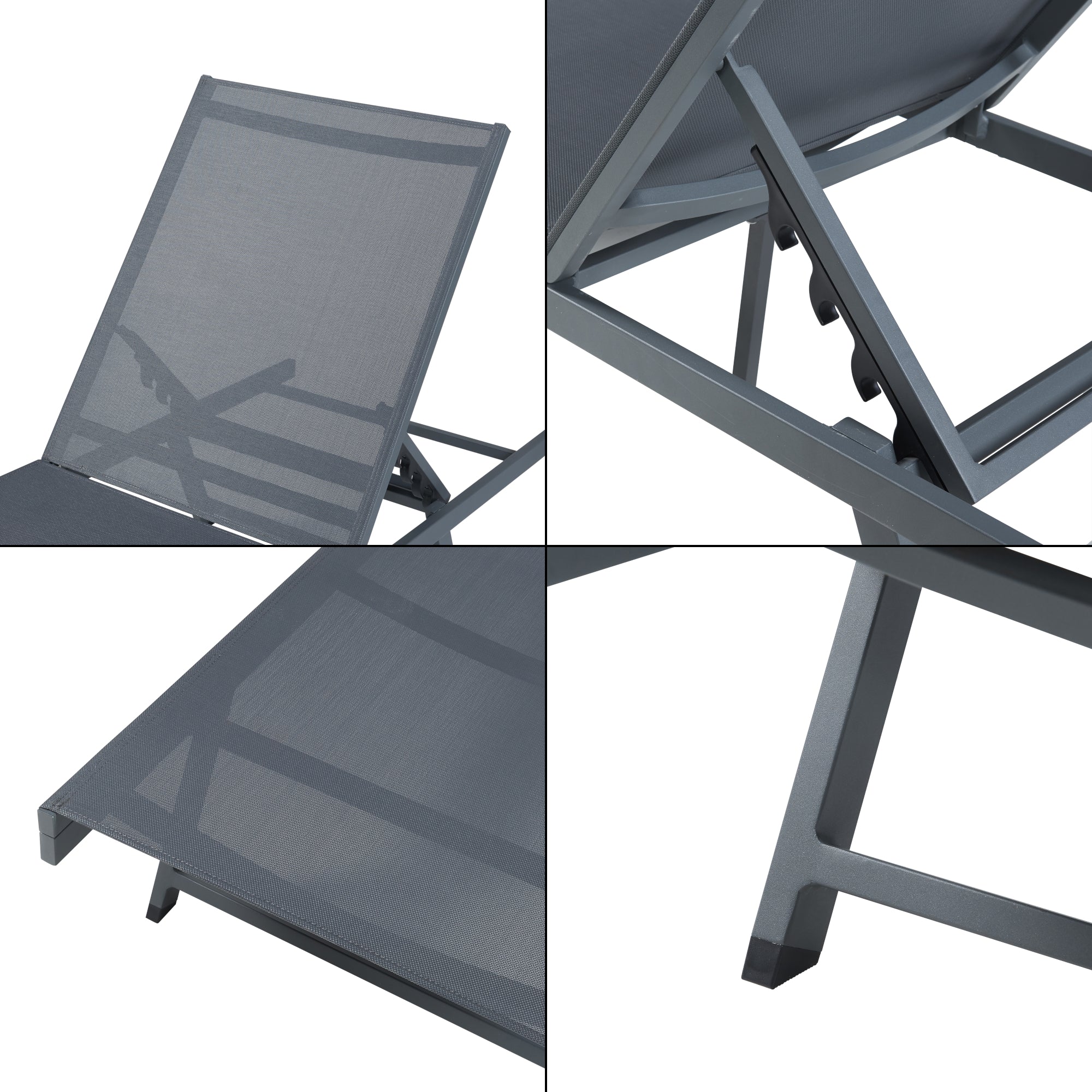 casa.pro Lettino Prendisole Baragiano - Antracite/Grigio casa.pro