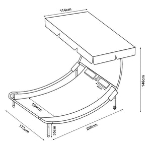 Lettino Prendisole Avigliano con Tettuccio Parasole Regolabile - Grigio casa.pro