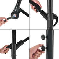 Ombrellone Budva con Palo Laterale Decentrato Inclinazione Regolabile e Tela Ampia Ø270 cm Grigio casa.pro