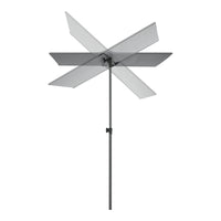 Ombrellone 'Carsoli' Parasole Girevole con Palo Centrale Regolabile in Altezza - Grigio [pro.tec]