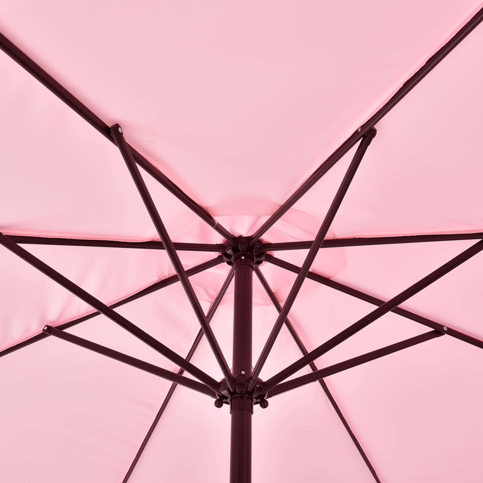 Ombrellone da Giardino Budapest con Palo Centrale e Meccanismo a Manovella 230 x Ø300 cm Rosa Pastello casa.pro