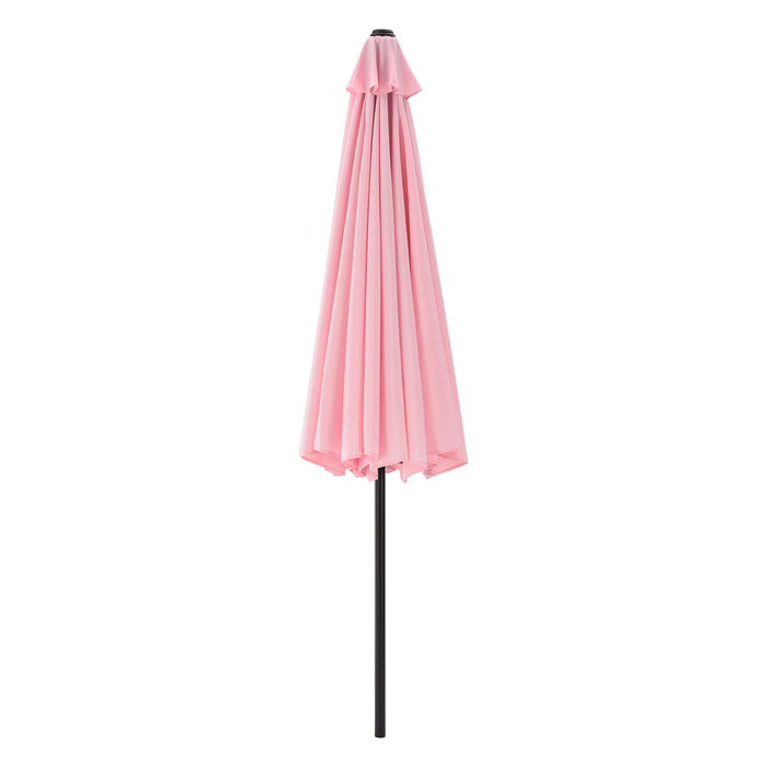 Ombrellone da Giardino Budapest con Palo Centrale e Meccanismo a Manovella 230 x Ø300 cm Rosa Pastello casa.pro