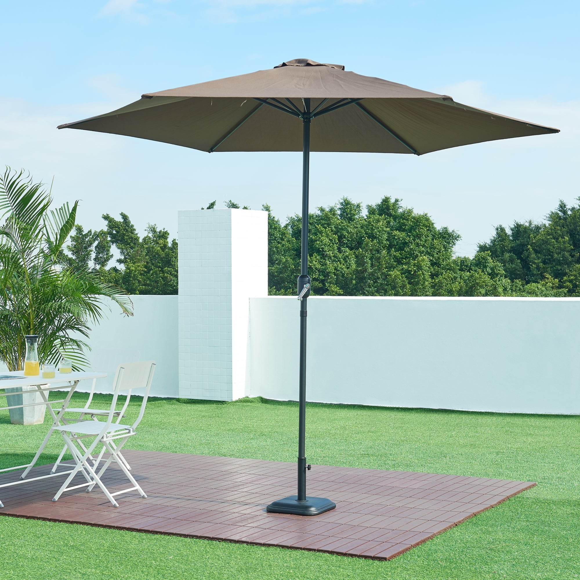 Piedistallo Biccari per Ombrellone Blocco di Cemento 35x35x4,5 cm Nero casa.pro