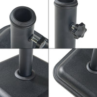 Piedistallo Biccari per Ombrellone Blocco di Cemento 35x35x4,5 cm Nero casa.pro