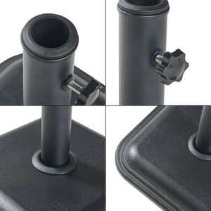 Piedistallo Biccari per Ombrellone Blocco di Cemento 35x35x4,5 cm Nero casa.pro