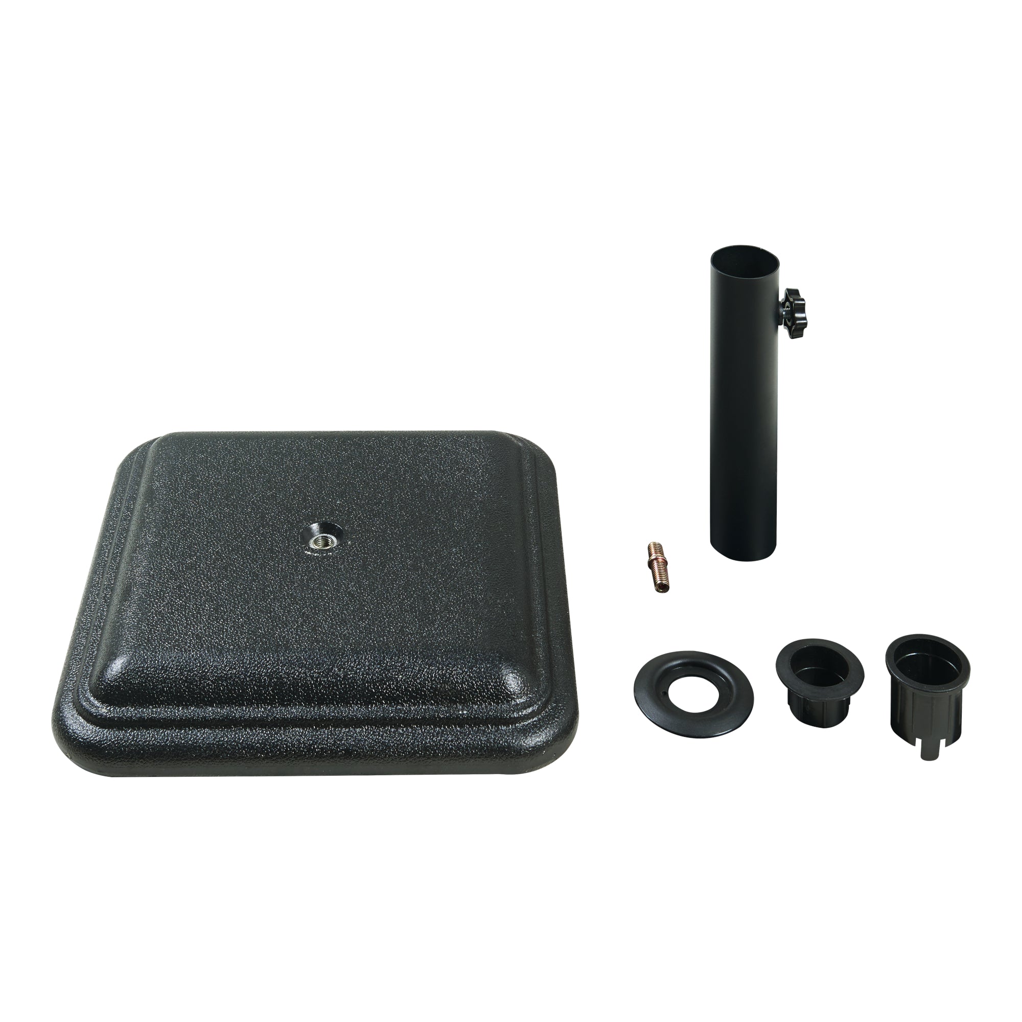 Piedistallo Biccari per Ombrellone Blocco di Cemento 35x35x5,5 cm Nero casa.pro