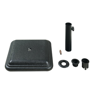 Piedistallo Biccari per Ombrellone Blocco di Cemento 35x35x5,5 cm Nero casa.pro