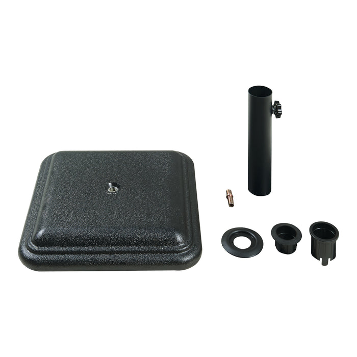 Piedistallo Biccari per Ombrellone Blocco di Cemento 35x35x5,5 cm Nero casa.pro