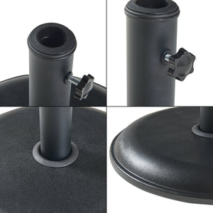 Piedistallo per Ombrellone Bionaz Rotondo Ø45 x 5 cm Nero casa.pro