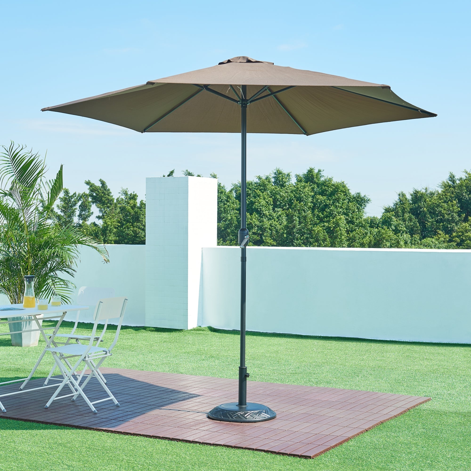 Piedistallo per Ombrellone Bisegna Blocco di Cemento Rotondo - Nero casa.pro