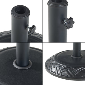 Piedistallo per Ombrellone Bisegna Blocco di Cemento Rotondo - Nero casa.pro