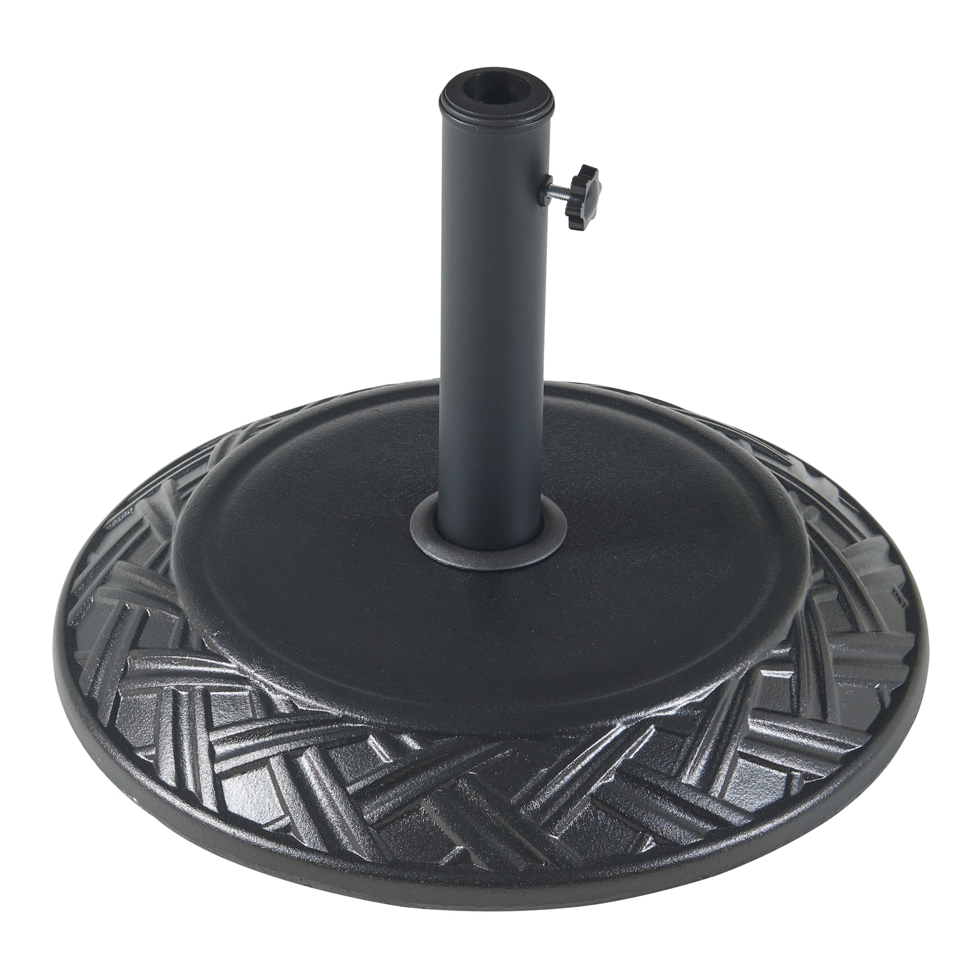 Piedistallo per Ombrellone Bisegna Blocco di Cemento Rotondo - Nero casa.pro