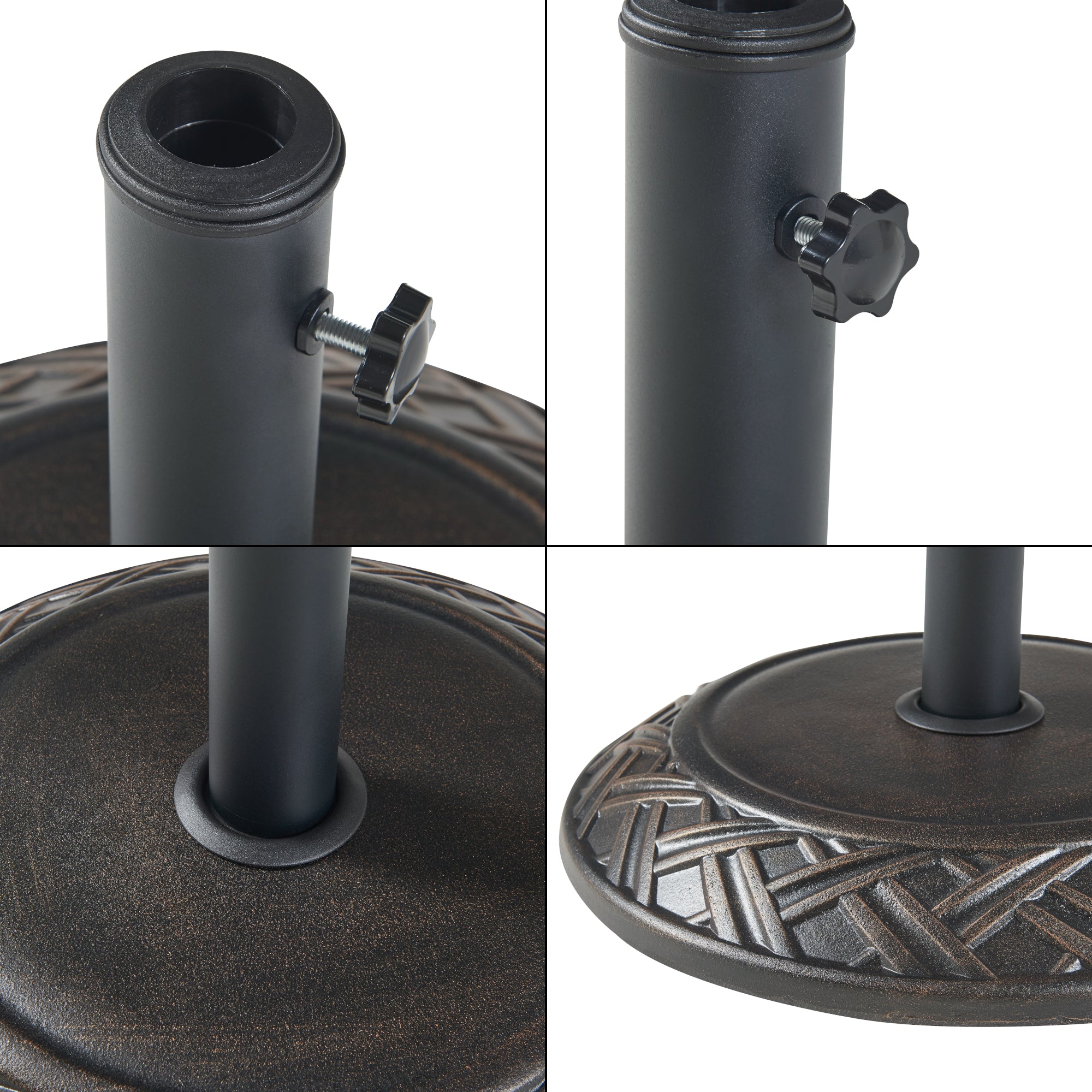 Piedistallo per Ombrellone Bisegna Blocco di Cemento Rotondo - Bronzo casa.pro