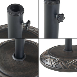 Piedistallo per Ombrellone Bisegna Blocco di Cemento Rotondo - Bronzo casa.pro