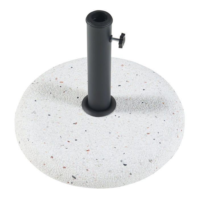 Piedistallo Bitritto per Ombrellone Blocco di Cemento Ghiaioso - Bianco casa.pro