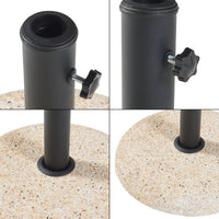 Piedistallo Bitritto per Ombrellone Blocco di Cemento Ghiaioso - Beige casa.pro