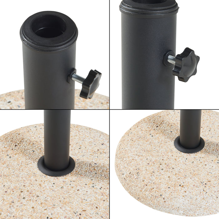 Piedistallo Bitritto per Ombrellone Blocco di Cemento Ghiaioso - Beige casa.pro