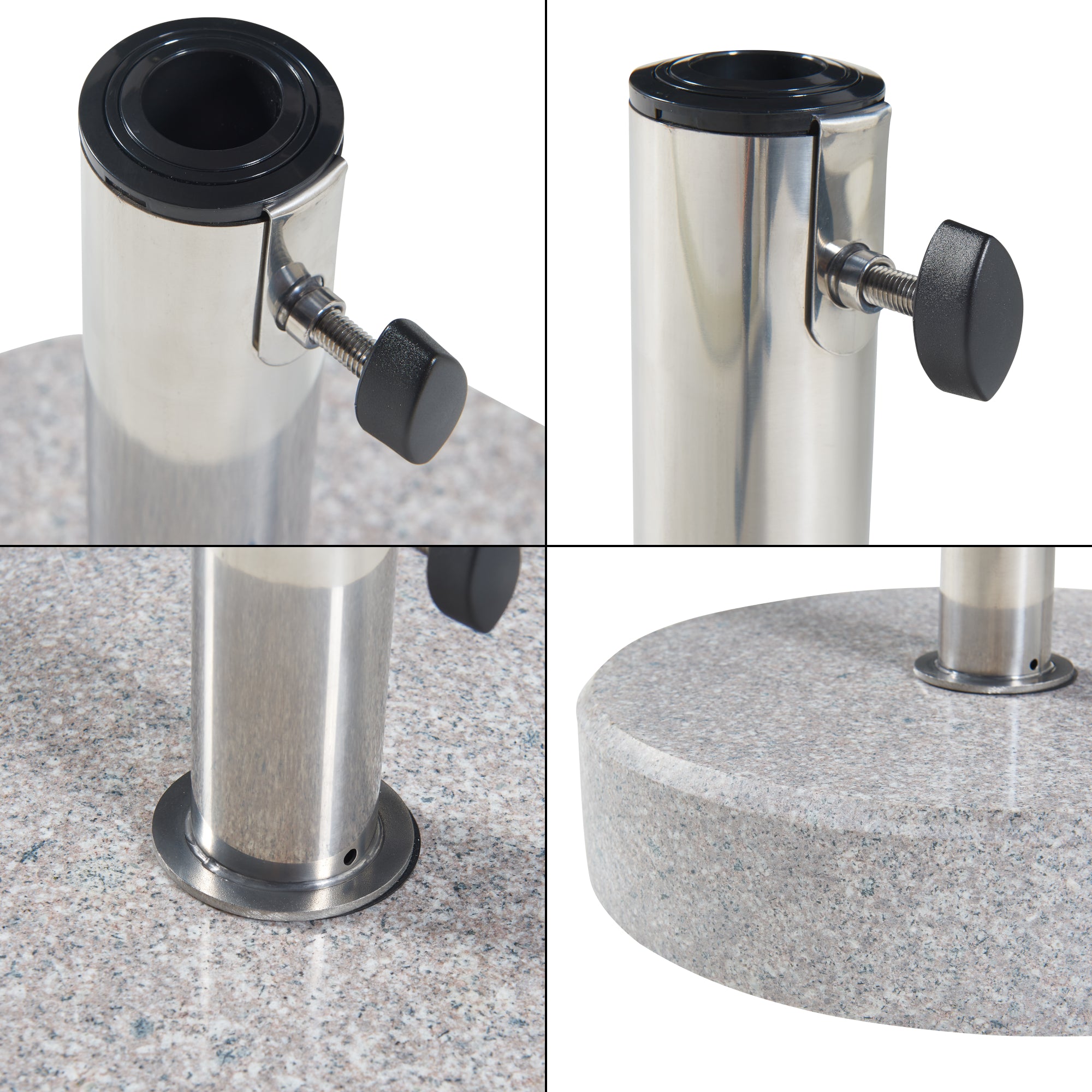 Piedistallo per Ombrellone Bomba Blocco di Granito - Rotondo casa.pro