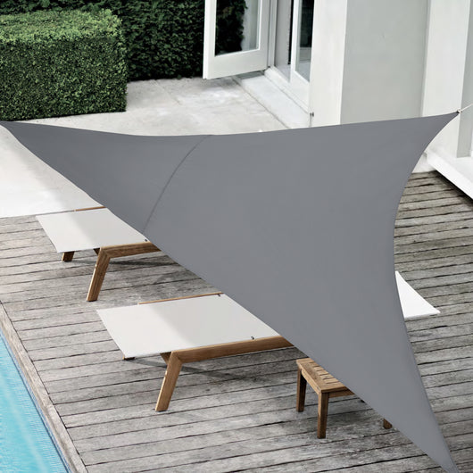 Vela Ombreggiante Patras Tenda Parasole Triangolare 300x300x300 cm Grigio Scuro [en.casa]