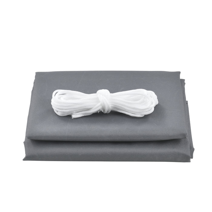 Vela Ombreggiante Lerma Tenda Parasole 250x500 cm Grigio Scuro [en.casa]