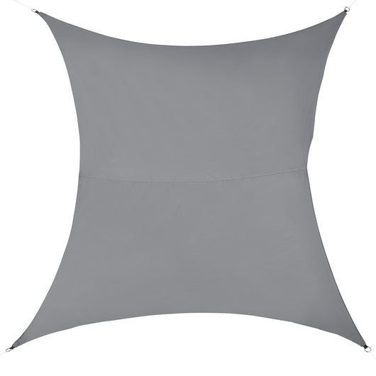 Vela Ombreggiante Lerma Tenda Parasole 250x500 cm Grigio Scuro [en.casa]