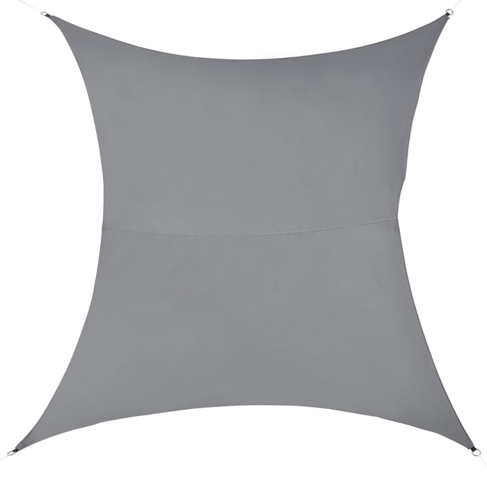 Vela Ombreggiante Lerma Tenda Parasole 250x500 cm Grigio Scuro [en.casa]