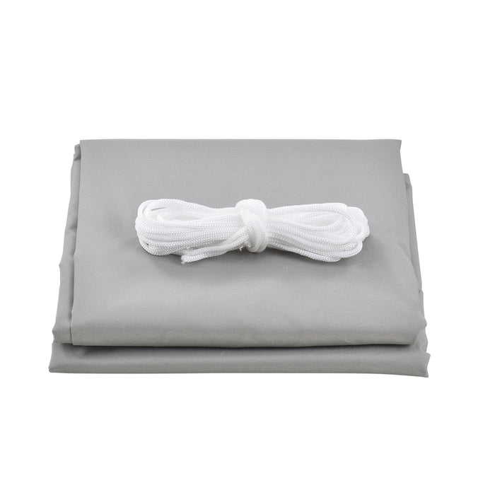 Vela Ombreggiante Lerma Tenda Parasole 300x400 cm Grigio Chiaro [en.casa]