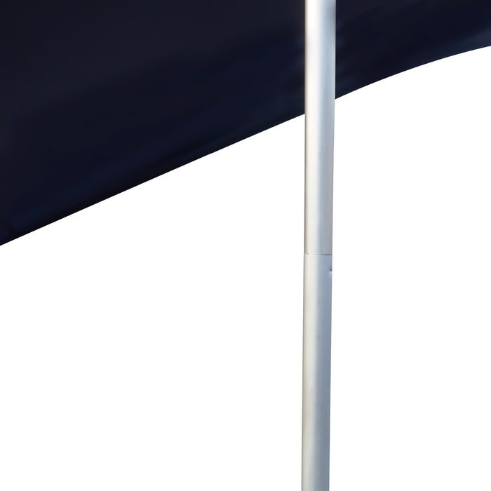 Telo Parasole a Vela Bernheze con 2 Pali 200x200x170 cm Blu pro.tec