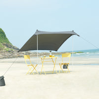 Telo Parasole a Vela Bernheze con 2 Pali 270x270x210 cm Grigio pro.tec