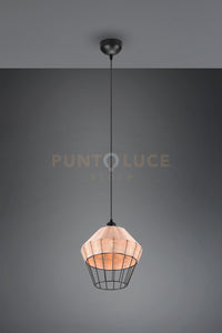 BORKA SOSPENSIONE IN RATTAN COLORE NATURALE D. 30CM ATTACCO E27