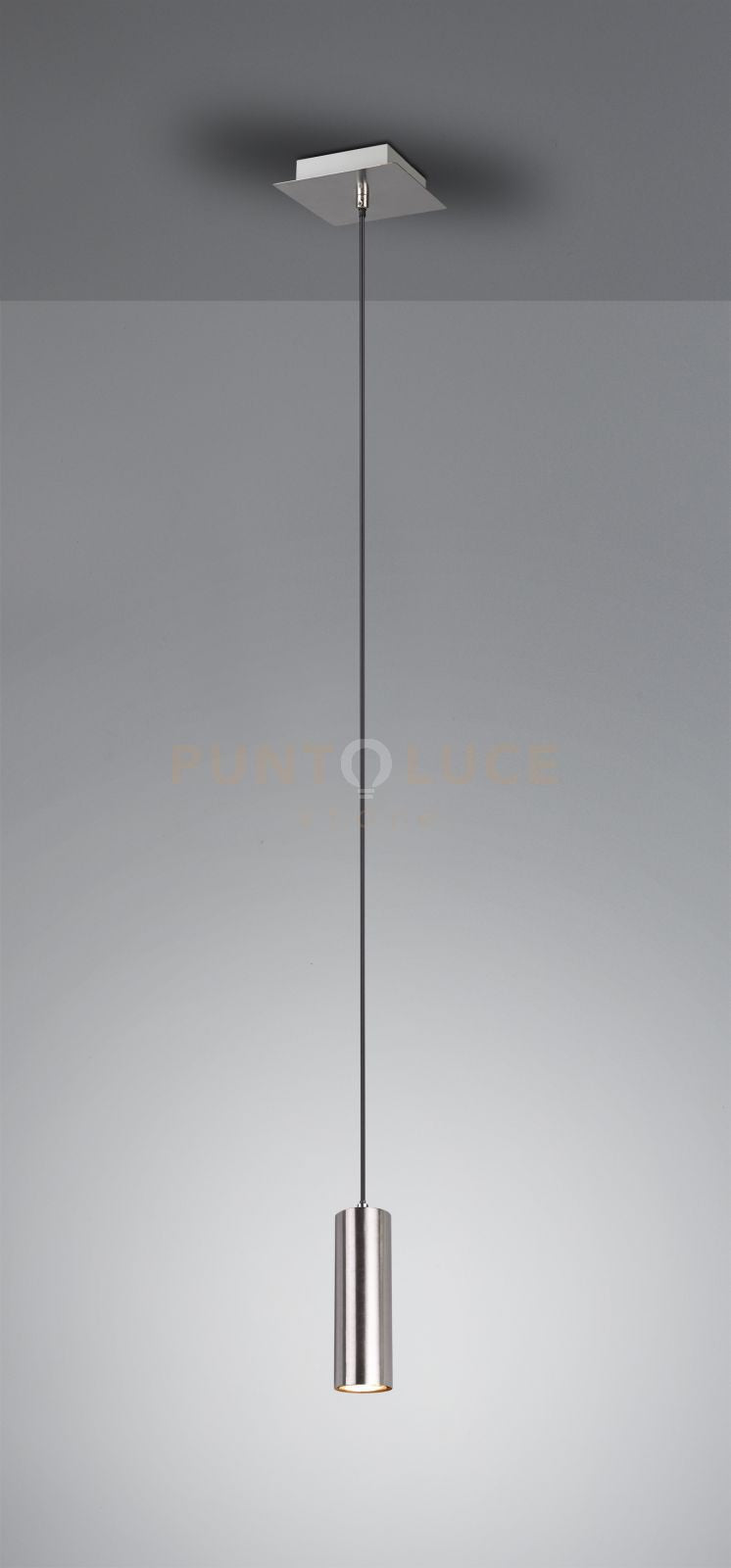 MARLEY SOSPENSIONE CILINDRO METALLO ACCIAIO D. 6CM 1 LUCE ATTACCO GU10