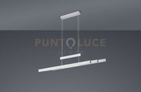 TRAJAN SOSPENSIONE LED 45W 5300lm, 2700K - 5000K ACCIAIO SATINATO ALLUNGABILE ESTENSIBILE INTENSITA' DIMMERABILE  BI-EMISSIONE L. 150C,5M