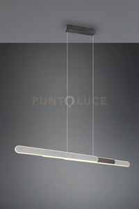 HELIOS SOSPENSIONE LED 48W 5800lm, 2700 - 6500K ALLUMINIO E NERO REGOLABILE IN ALTEZZA E LARGHEZZA A BI-EMISSIONE CON REGOLAZIONE TEMPERATURA DI COLORE DEL LED TOUCH L. 130CM