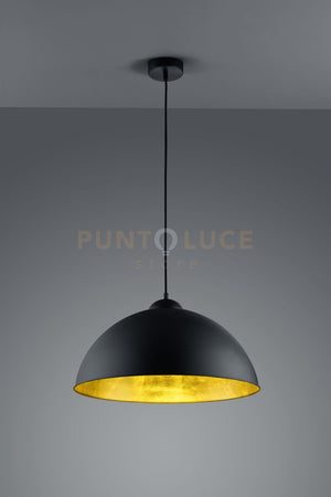ROMINOII VINTAGE ROMINO II SOSPENSIONE METSLLO NERO E ORO D.50CM 1 LUCE ATTACCO E27